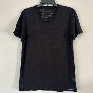 NDS Wear Black V-Neck Burnout Tee Size Medium NWT
